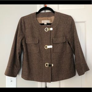Michael Kors jacket with unique gold clasps